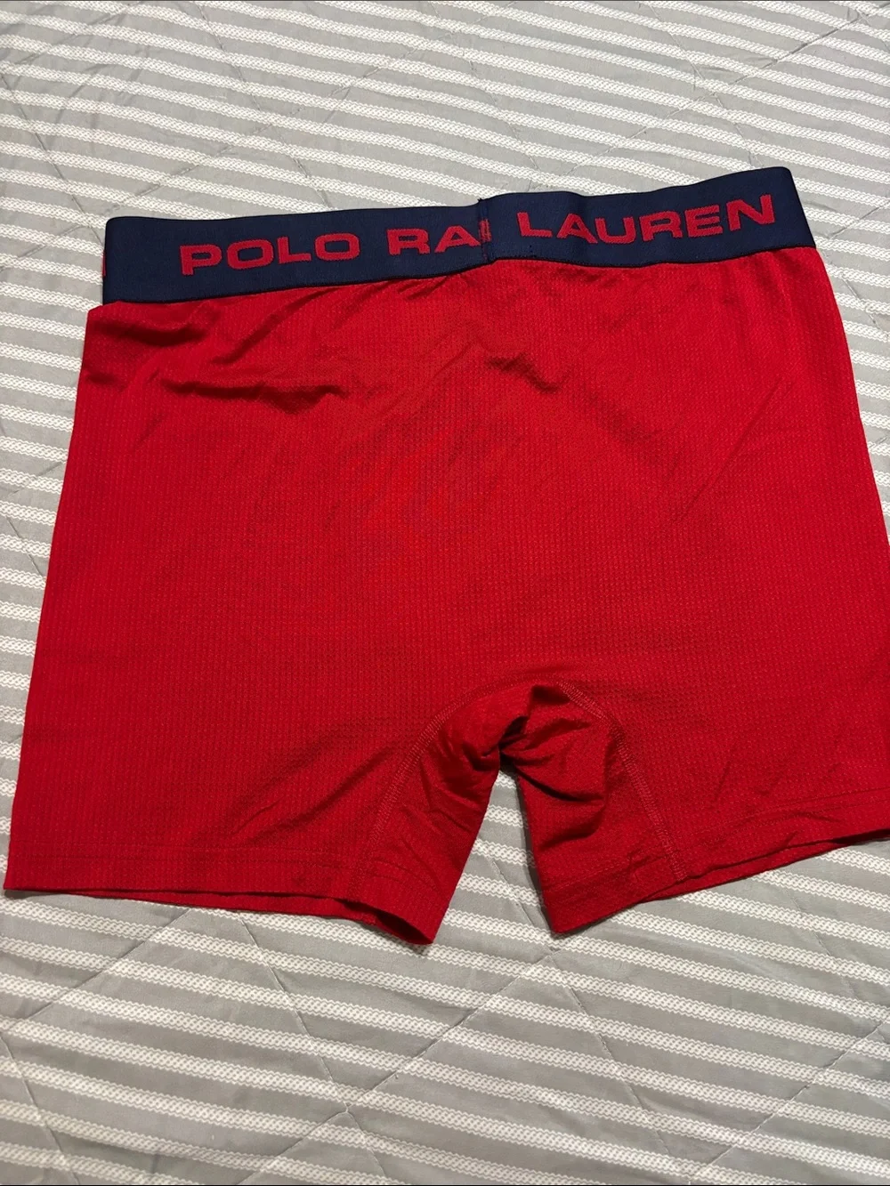 Polo by Ralph Lauren Red Boxer Briefs with Navy Logo Waistband